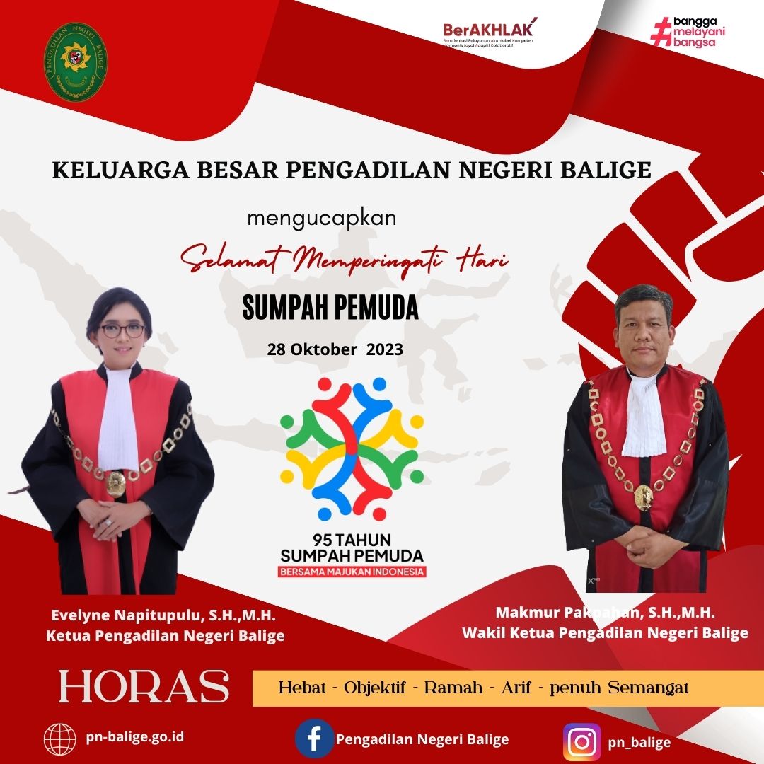 SELAMAT MEMPERINGATI HARI SUMPAH PEMUDA 23 OKTOBER 2023